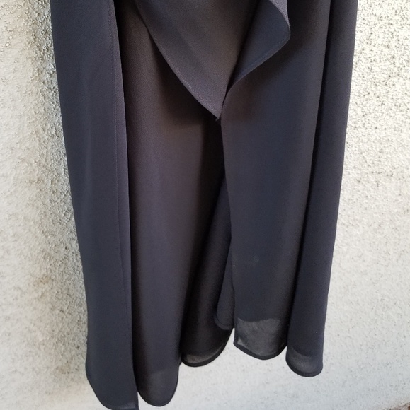 Super long Mandarin collar black gown Size small - Picture 5 of 6